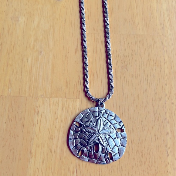 Sand Dollar Silver Necklace - Picture 1 of 4